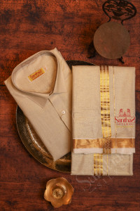 gold-colour-tissue-shirt-with-4-yard-dhoti