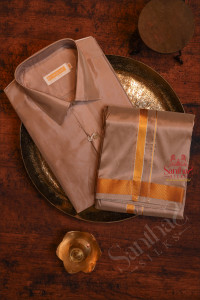 dusty-mauve-colour-shirt-with-4-yard-dhoti