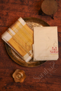 white-colour-pure-silk-fabric-shirt-dhoti-towel