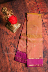 mustard-shade-colour-body-golden-zari-butta-with-contrast-blouse-border