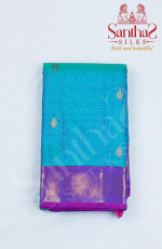 Peacock Green Double shade Vairaoosi Pure Silk Saree