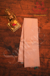 light-peach-colour-body-strips-copper-zari-tree-butta-with-contrast-blouse