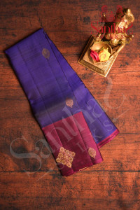 violet-colour-body-with-copper-zari-buttas-and-contrast-blouse-border