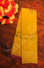 LIMERICK GREEN COLOUR BODY WITH GOLDEN COIN ZARI MOTIFS AND CONTRAST BLOUSE & BORDER