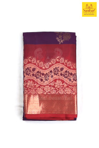 violet-colour-pure-silk-saree-with-rich-red-border