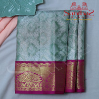 pista-green-tissue-with-pink-border-blouse