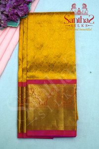 yellow-colour-body-in-floral-chakkaram-with-contrast-blouse-border