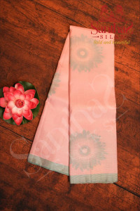 candlelight-peach-colour-body-with-silver-zari-blue-green-motifs-and-contrast-blouse