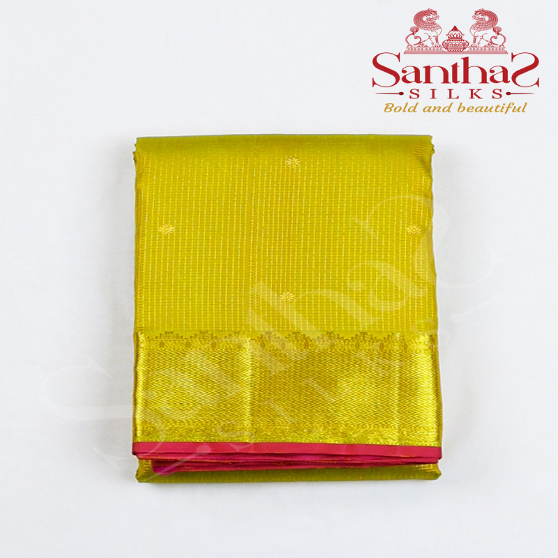 Olive Green Vairaoosi Pure Silk Saree