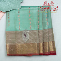 pista-green-in-body-with-contrast-blouse-border