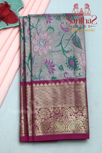 silver-colour-body-in-floral-pattern-with-contrast-blouse-border