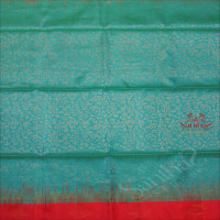 PEACOCK BLUE COLOUR BODY WITH GOLDEN & SILVER ZARI LEAF KODI PATTERN AND CONTRAST COLOUR PALLU & BLOUSE