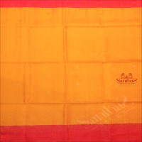 MANGO YELLOW COLOUR BODY WITH GOLDEN ZARI BUTTA AND CONTRAST COLOUR PALLU & BLOUSE