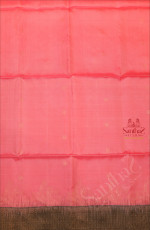 PASTEL ROSE COLOUR BODY WITH ROSEGOLD ZARI BUTTA AND CONTRAST COLOUR PALLU & BLOUSE