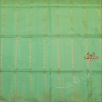 CONAMARA GREEN COLOUR BODY WITH GOLDEN & SILVER ZARI MOTIFS AND CONTRAST COLOUR PALLU & BLOUSE