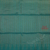 PINE GREEN COLOUR BODY WITH GOLDEN & SILVER ZARI STRIP LINES ANDCONTRAST COLOUR PALLU & BLOUSE