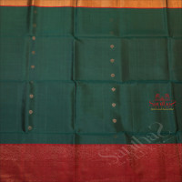 FOREST GREEN COLOUR BODY WITH GOLDEN ZARI BUTTAS AND CONTRAST COLOUR PALLU & BLOUSE