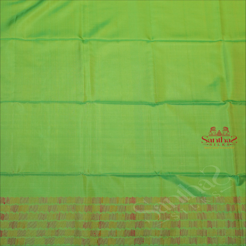 DARK PASTEL GREEN COLOUR BODY WITH FANCY THREAD BUTTA WITH SELF BLOUSE