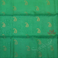 EMERALD GREEN COLOUR BODY WITH GOLDEN ZARI MANGO MOTIFS AND CONTRAST COLOUR PALLU & BLOUSE