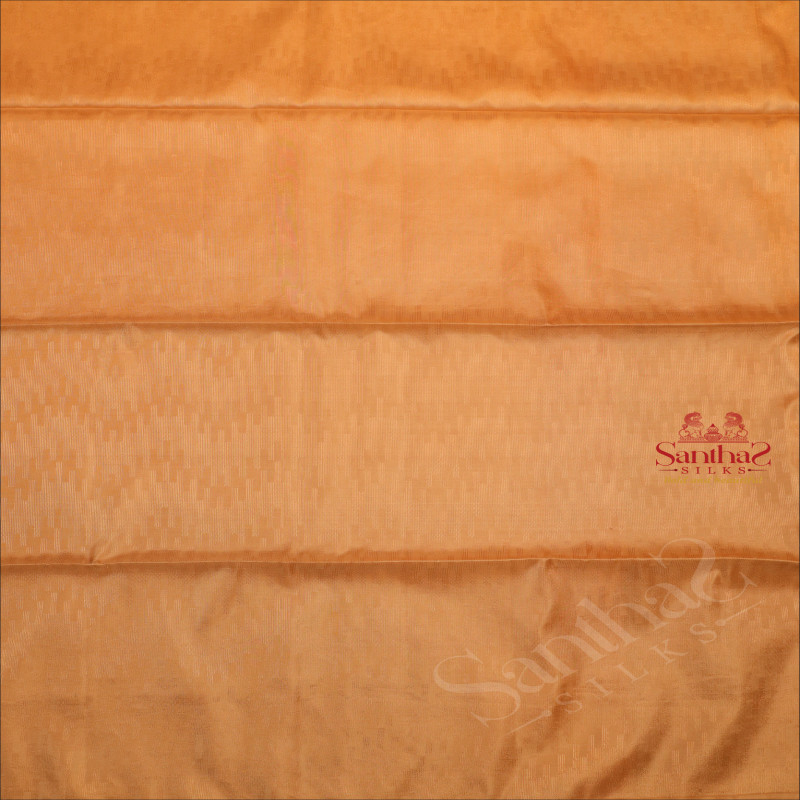 SANDAL COLOUR BODY WITH GOLDEN FANCY ZARI WITH CONTRAST BLOUSE & BORDER