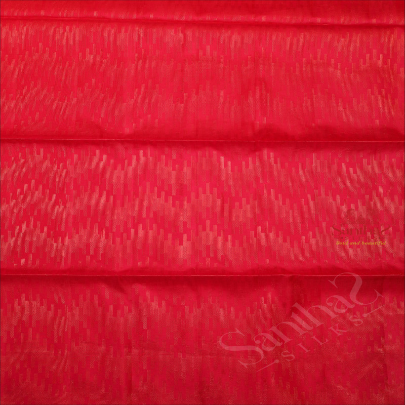 DARK PINK COLOUR BODY WITH GOLDEN FANCY STRIPS WITH CONTRAST BLOUSE