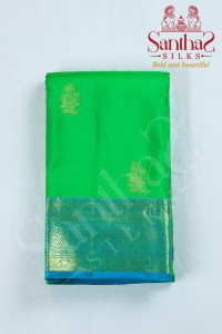parrot-green-with-sky-blue-border-pure-silk-saree