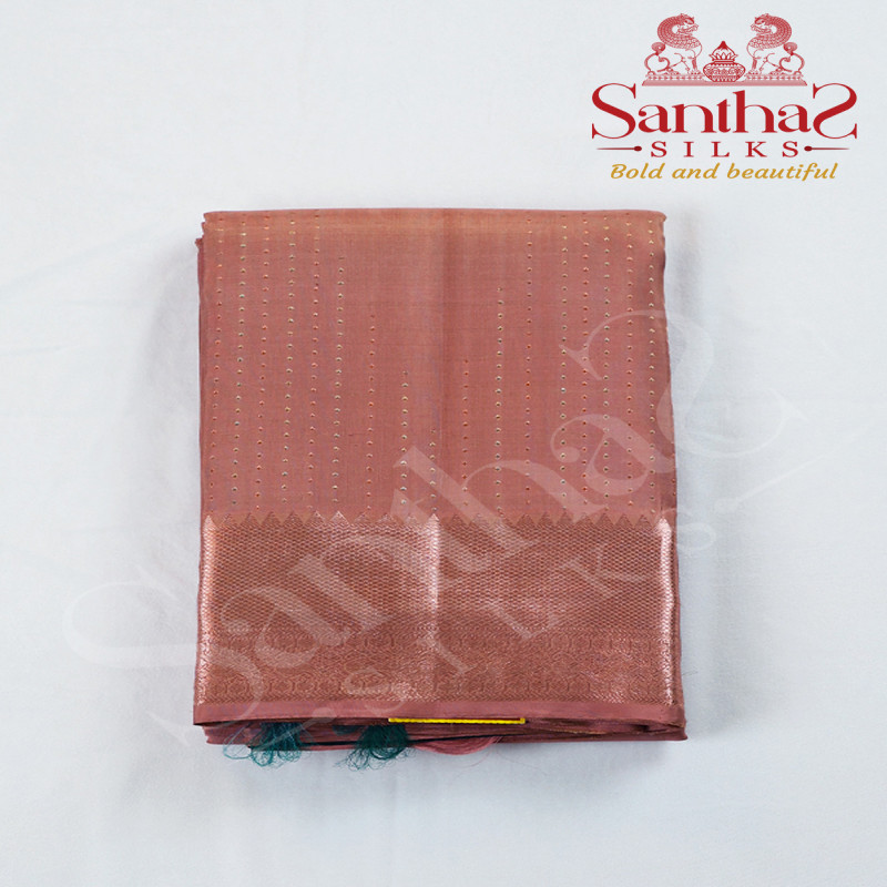 Biscuit Color Pure Silk Saree