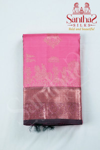 onion-pink-color-pure-silk-saree-with-wedding-theme-border