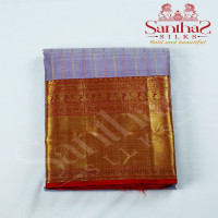 grey-color-pure-silk-saree-in-zig-zag-pattern-with-gold-zari-border