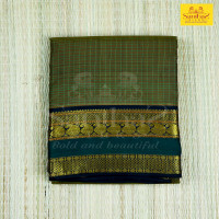 mehandi-green-thread-checked-body-with-adayarpet-green-border