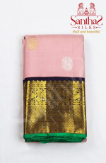 Onion Pink Body with Coffee Brown Korvai