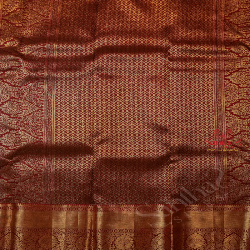 DARK PURPLE COLOUR BODY WITH JACQUARD EMBOSED WITH SELF BLOUSE & BORDER
