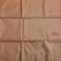 DIRT BROWN COLOUR BODY WITH GOLDEN ZARI STRIPS WITH CONTRAST BLOUSE & BORDER