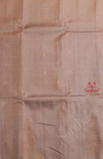 BORDERLES BLUE GREY COLOUR BODY WITH GOLDEN ZARI MANGO BUTTA WITH CONTRAST BLOUSE