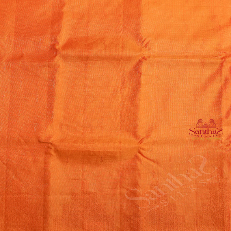 BORDERLESS YELLOW COLOUR BODY WITH GOLDEN ZARI FANCY BUTTA WITH CONTRAST BLOUSE