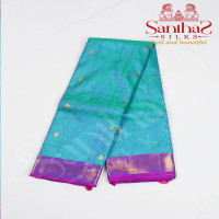 Peacock Green Double shade Vairaoosi Pure Silk Saree