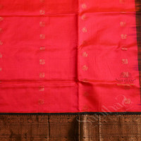 PINK COLOUR BODY WITH GOLDEN ZARI ANNAM BUTTA WITH CONTRAST BLOUSE & BORDER