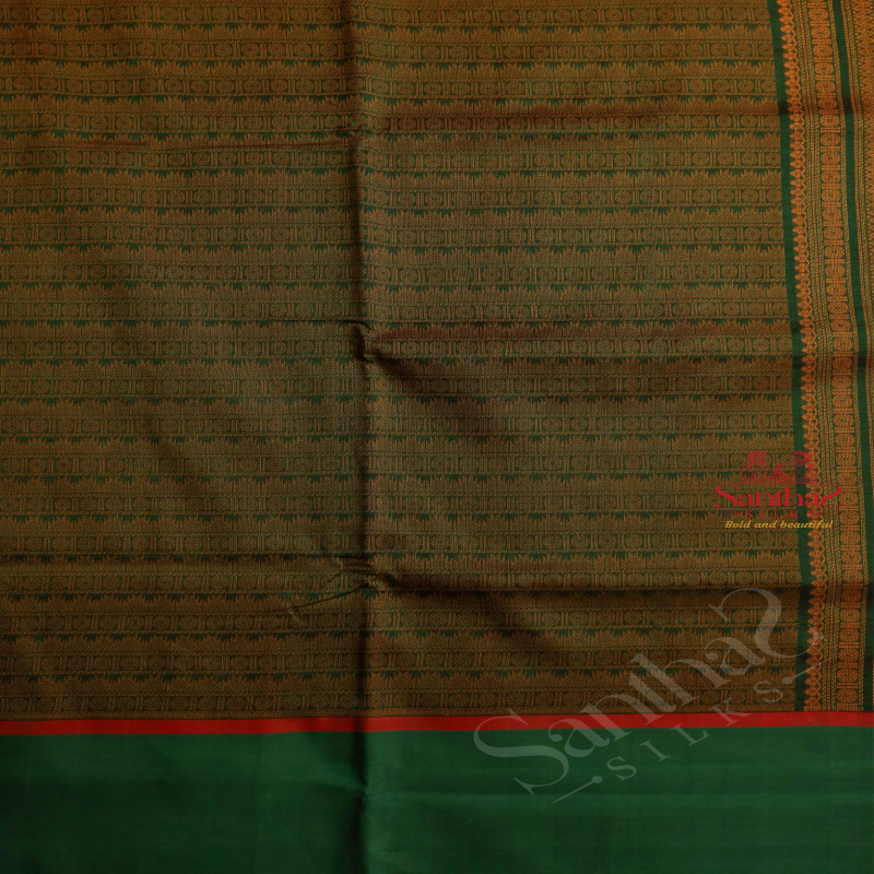 GREEN COLOUR BODY WITH THREAD BUTTA WITH SELF BLOUSE & BORDER