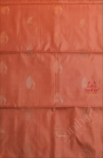 PEACH COLOUR BODY WITH GOLDEN ZARI PEACOCK BUTTA WITH CONTRAST BLOUSE & BORDER