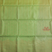 CELADON GREEN COLOUR BODY WITH GOLDEN ZARI STRIPS WITH CONTRAST BLOUSE & BORDER