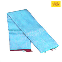 Anandha Blue with Red Half and Half Saree