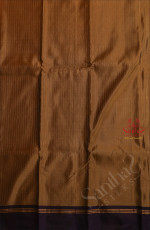 MOSS GREEN COLOUR BODY WITH GOLDEN STRIPS WITH CONTRAST BLOUSE & BORDER
