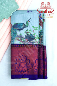 greyish-blue-body-in-digital-print-with-contrast-blouse-border