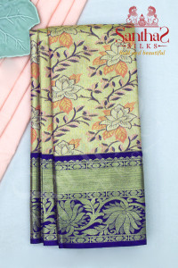 gold-tissue-body-in-floral-pattern-with-contrast-blouse-border