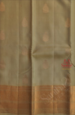 DARK SEA GREEN COLOUR BODY WITH GOLDEN ZARI BUTTA WITH SELF BLOUSE
