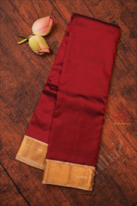 maroon-colour-plain-body-with-contrast-blouse-border