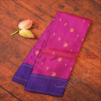 violet-colour-body-with-golden-zari-butta-with-contrast-blouse-border