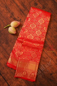 blood-red-colour-body-with-jacquard-floral-pattern-with-self-blouse-border