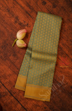 TEA GREEN COLOUR BODY WITH FANCY THREAD BUTTA WITH SELF BLOUSE