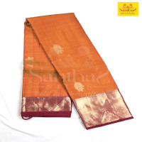 Mustard Double Shade pure Silk Saree with Red Border
